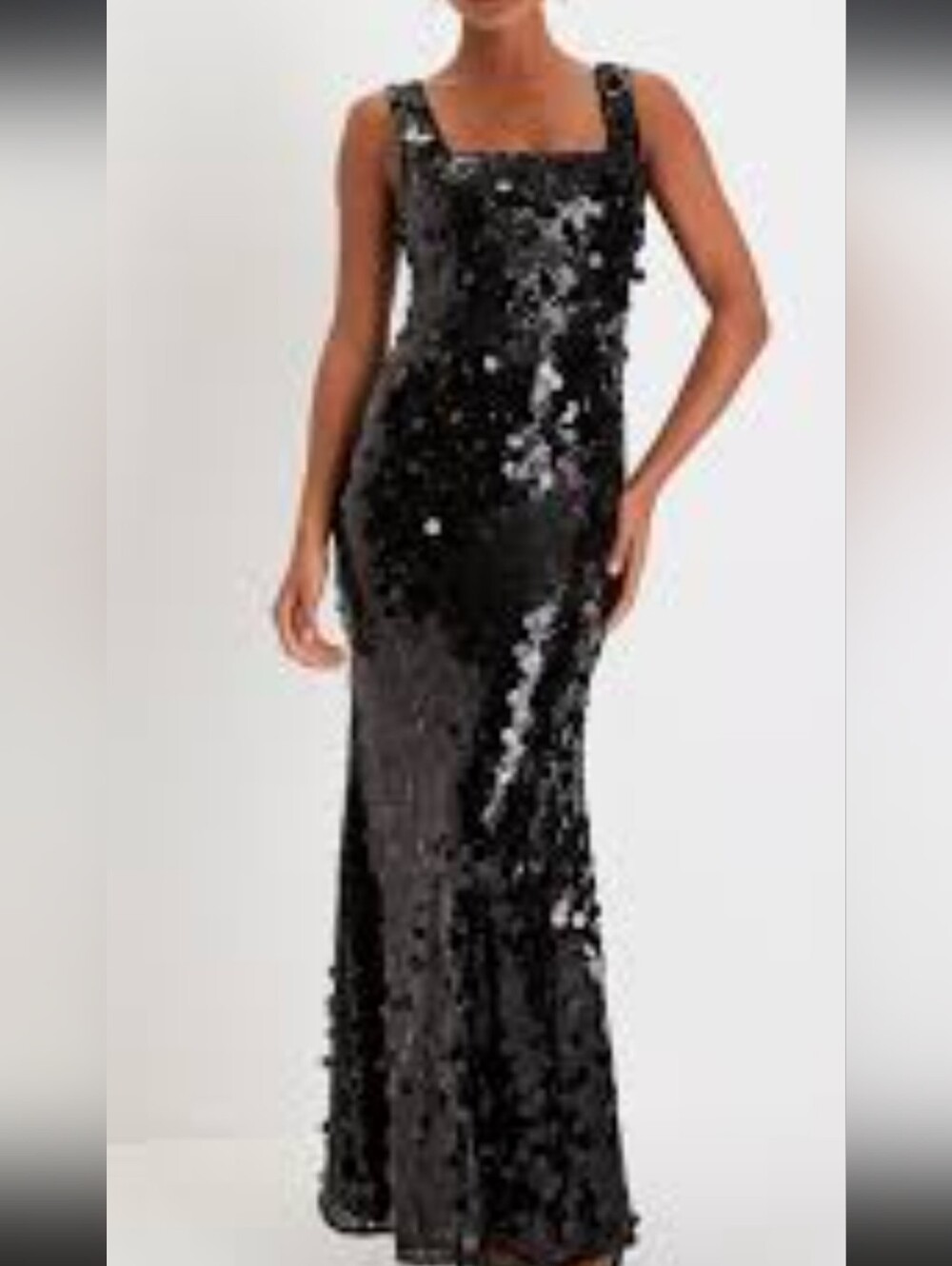 Lulus Shimmering Wonder Black Sequin Maxi Dress Medium
